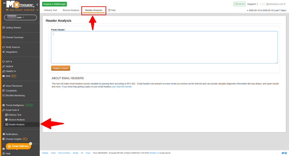 Count Header Message. Image Email Delivery Tools